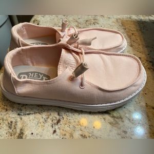 Hey Dude Womens Wendy Slub Canvas Pink Size 6